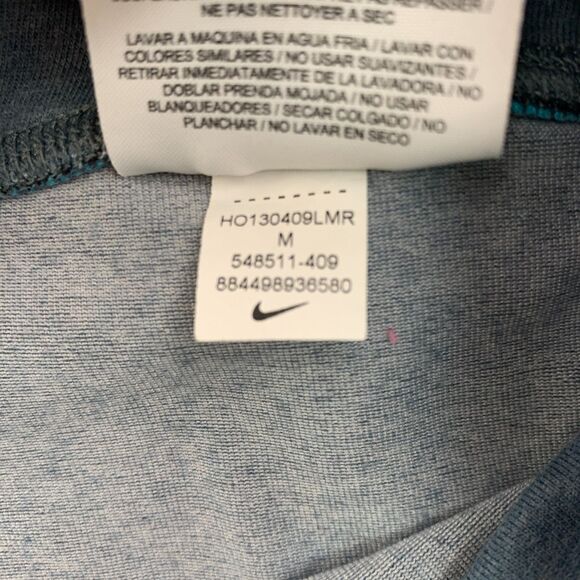 Nike Dri-Fit Pants Women's Medium Blue Yoga Fitness Workout Color Block - Picture 11 of 14